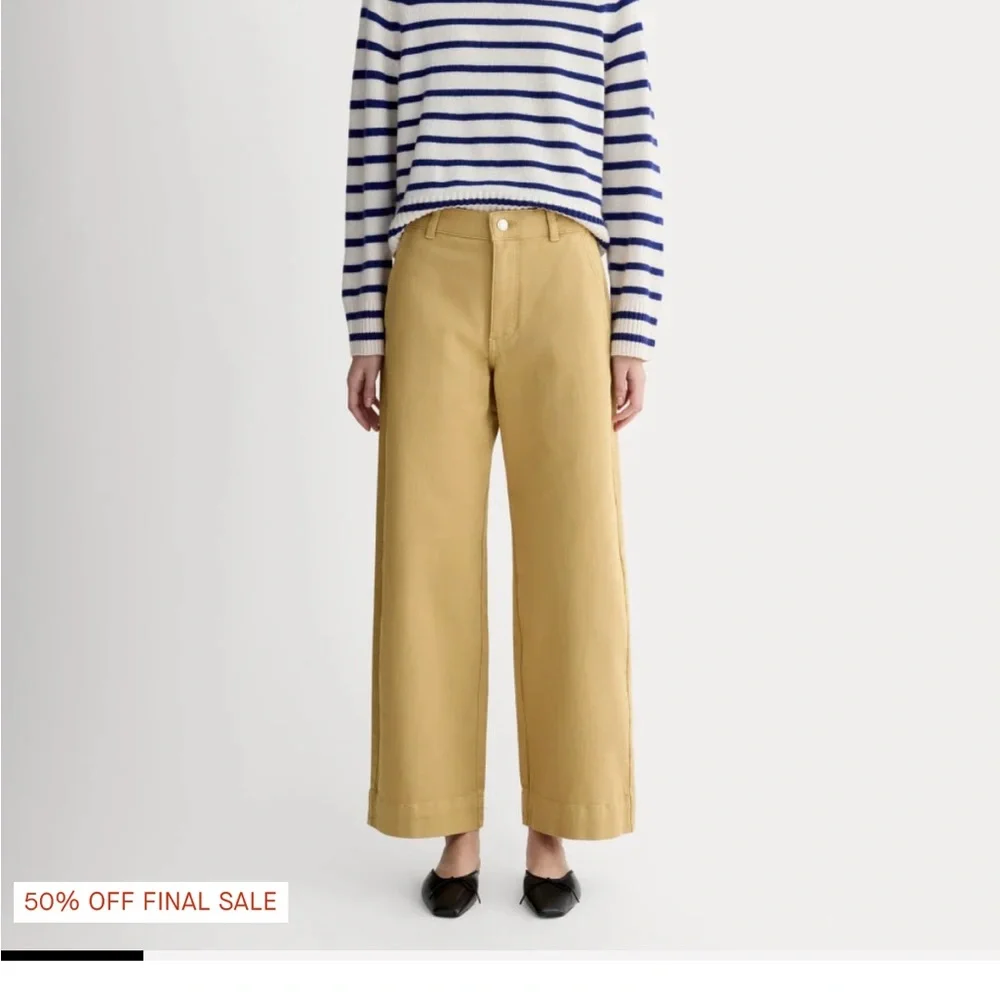 Everlane THE UTILITY WIDE-LEG PANT in Brown Sz 4 - Picture 2 of 5